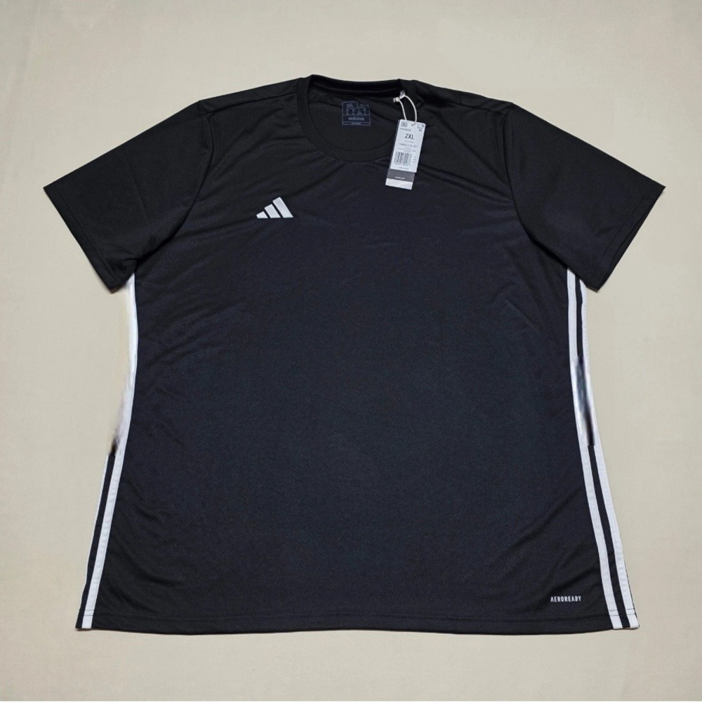 Adidas Tabela 23 JSY Men 2XL Black White Soccer Jersey T-Shirt Athletic Fit